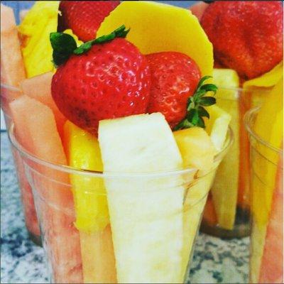 Fruits Cups - add cream, chamoy, or chile powder for the perfect treat!