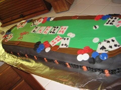 Poker Table Cake