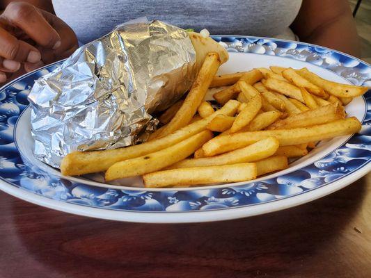 Gyro with fries