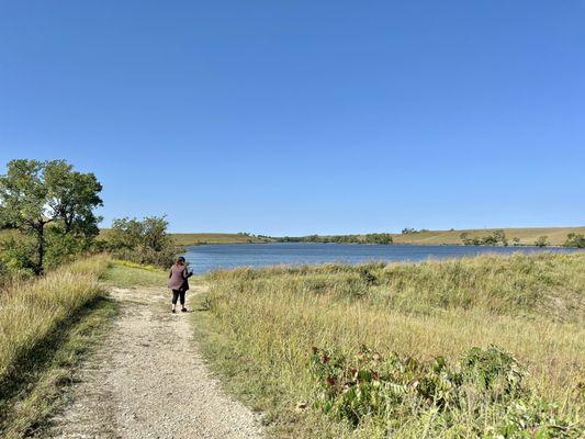 Lake off in the distance