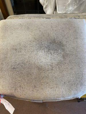 Couch cushion before QUALITY CLEANERS