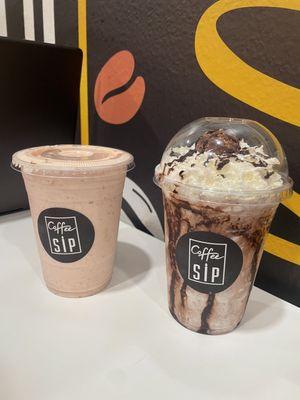 ferrero rocher frappe & i love myself milkshake