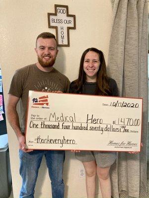 Ask me how these 1st time home buyers qualified for Homes for Heroes benefits too!