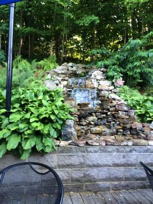 Waterfall back deck