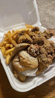 Chicken wings & gizzards combo. Bomb!!