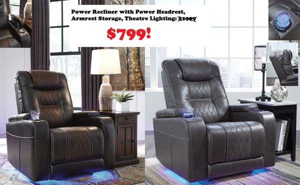 Power Headrest Composer Recliner