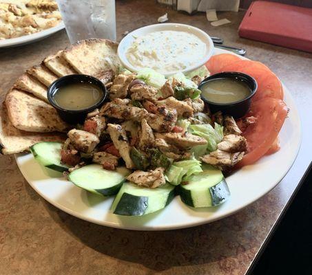 Chicken kabob salad