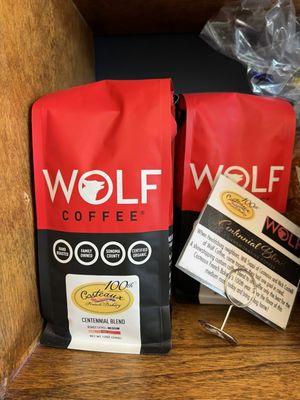 A special blend of Wolf Coffee for Costeaux!  Wolf Coffee is located in Geyserville and their coffees are delicious!