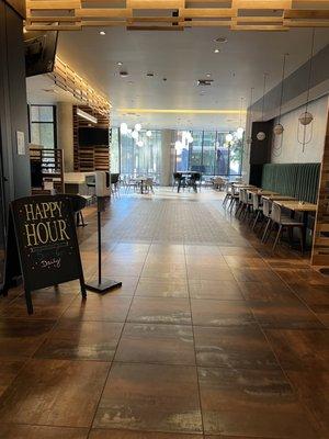 Lobby looking into bar and breakfast area