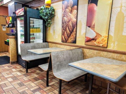 Seating Area at Subway Clinton