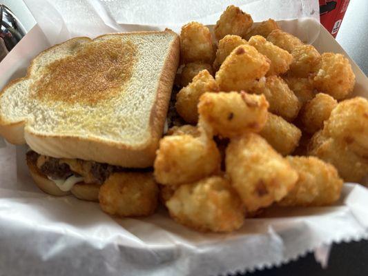 Patty Melt & Tots