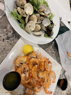 Steamed Clams Steamed Shrimp