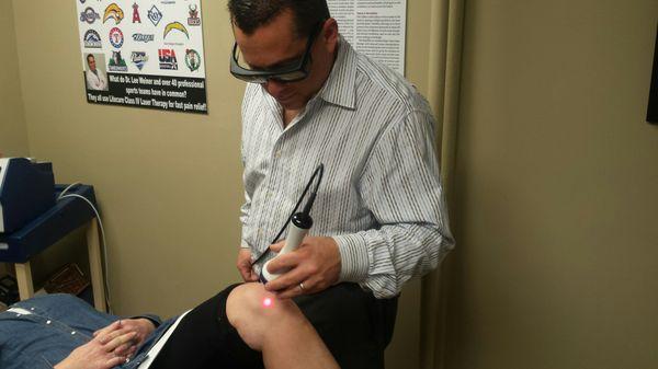 Our high tech laser therapy.  Great for many chronic and acute musculoskeletal problems.