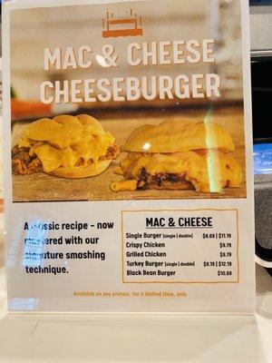 Mac & Cheese smashburger