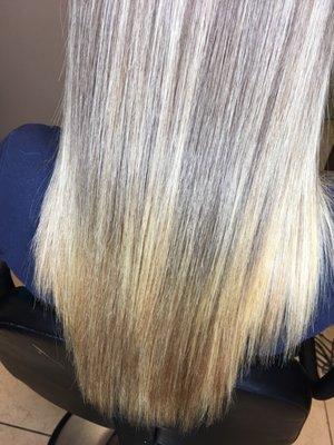 Small trim with a Split End treatment by Brazilian blowout can make a world of difference