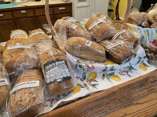 Different varieties of bread.