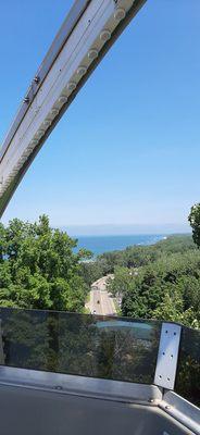 View of Lake Erie from the top of the ferris wheel.