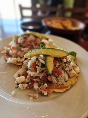 Tostada de ceviche