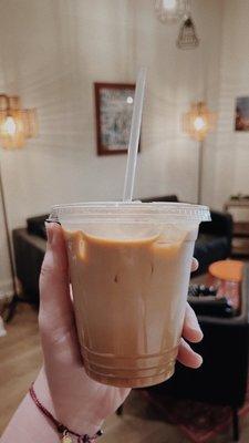 small iced caramel latte :)