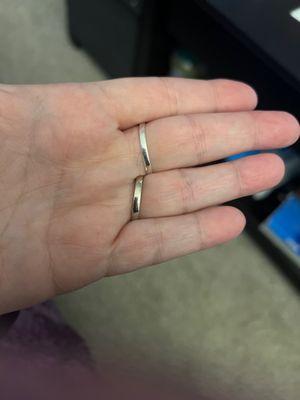 Silver ring vs my white gold ring (ring finger)