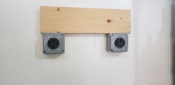 Dual 50Amps outlets for future EV charging stations