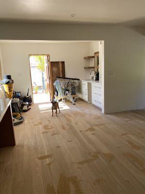 Kitchen floor, progress photo