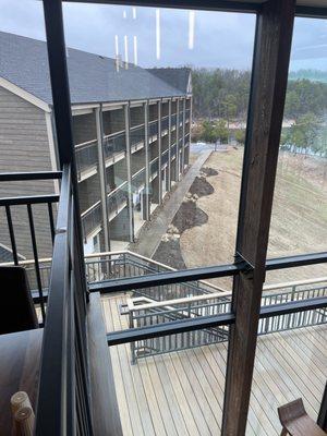 The lodge looking towards our room. Deer came right up to the room.