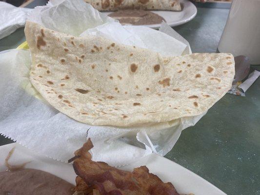 Huge Flour tortilla....delicious!