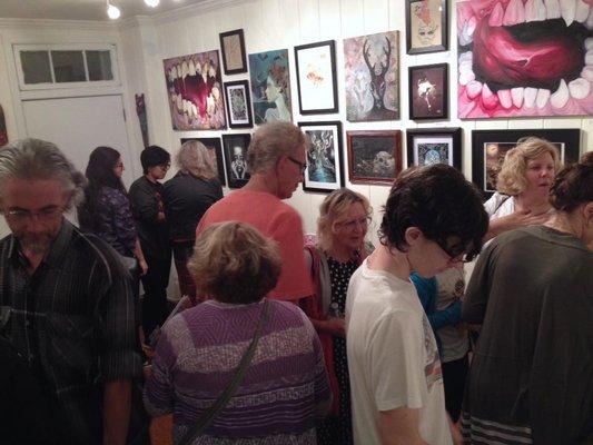 First Friday opening reception for the popular Annual Spooky Art Show, every October.