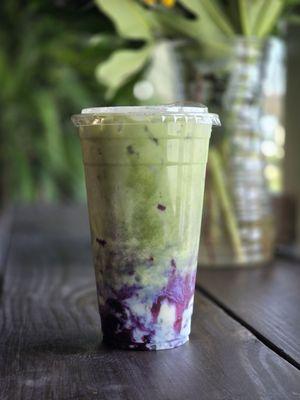 Blueberry Matcha homemade crème