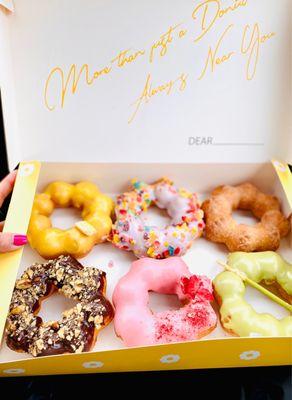 Half a dozen for $16: Mango, fruity pebbles, churros, Nutella , strawberry and Matcha!