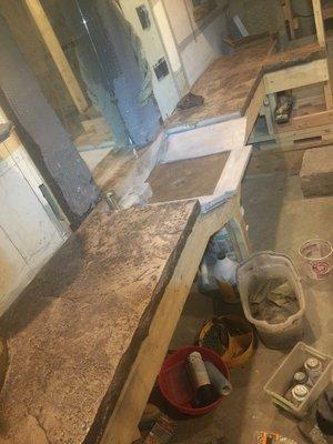 Custom bathroom remodel process picture