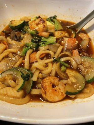 Seafood udon