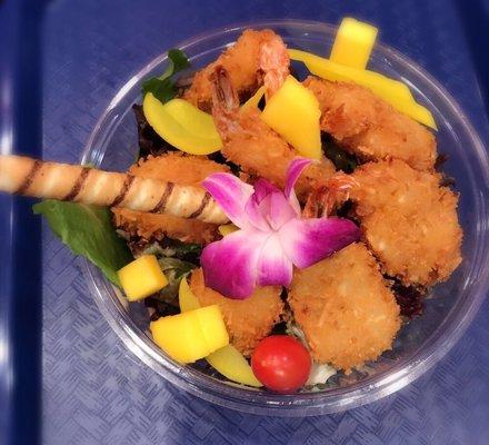 Poke bowl coconut shrimp