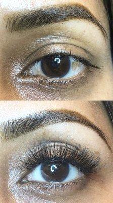 3d lash extensions n eyebrow tint