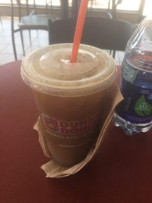 Medium iced coffee with skim. Much needed after walking 8 miles. Don't worry, I've had lots of water along the way.