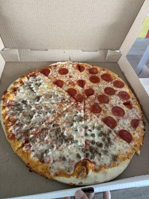 Large Sausage/pepperoni pizza