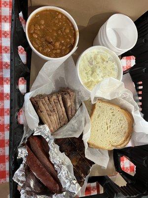 Sausage brisket ribs