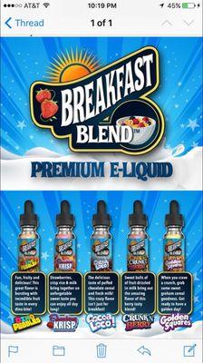 Full line of E-juice over 135 flavors to choose from and all nicotine levels