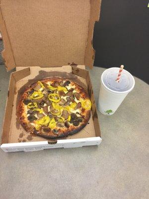 This is a 3 item made to order pizza.