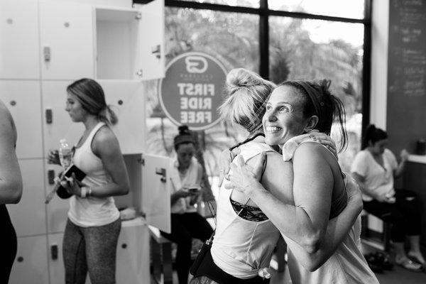 Come for the workout, stay for the hugs!