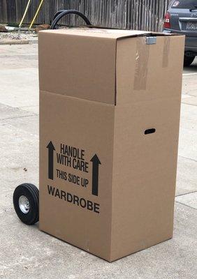 Ever wonder the best way to pack and move your clothes? Ask for wardrobe boxes when you book your move.