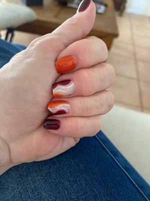 Mis uñas con colores de otoño