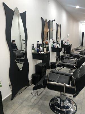 Beautiful salon, looks very upscale