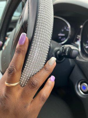 #lavender #bling nail # Tina Nails