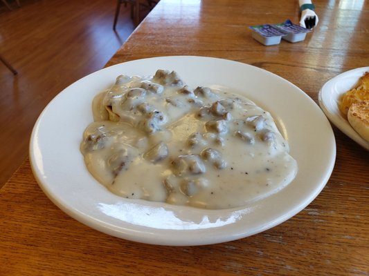 Half order of biscuits and gravy