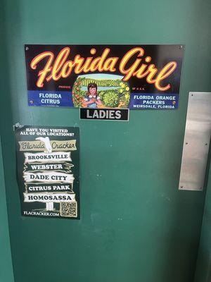 Ladies room door