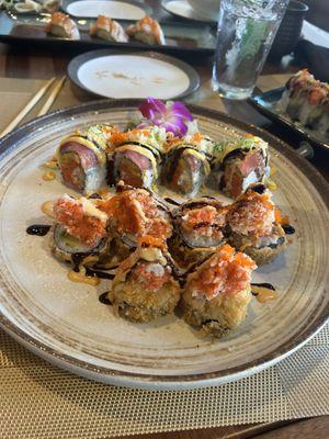 This was my choice of signature rolls the Volcano Roll and  Tuna Amazing