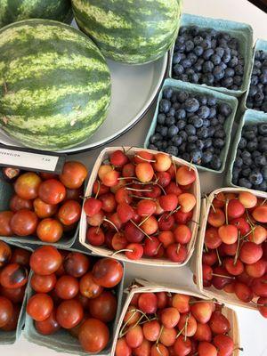 Selling local organic fruits and vegetables from Lancaster Fresh Farm Collective