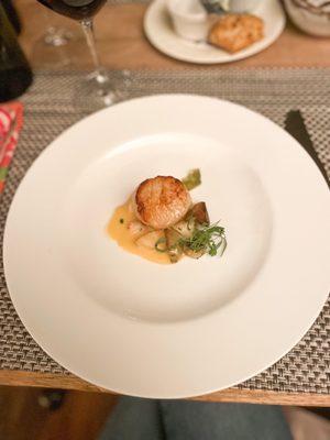 Scallop and lobster sabayon